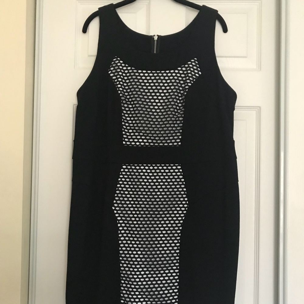 EUC Lane Bryant size 16 black/white cocktail dress